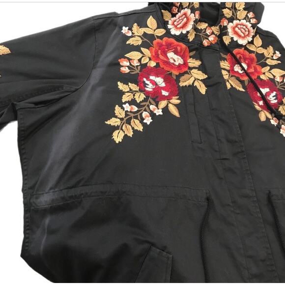 Johnny Was / Medhi Hooded Military Jacket / Boho Embroidered Jacket - Picture 4 of 6